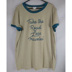 New Lularoe Take The Road Less Traveled T-Shirt Size 2XL